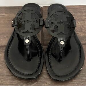 Tory Burch Black Patent Miller Sandal